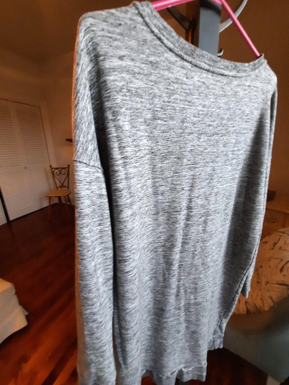 Daily Ritual Light Gray V-Neck Sweater Tunic - Picture 5 of 7